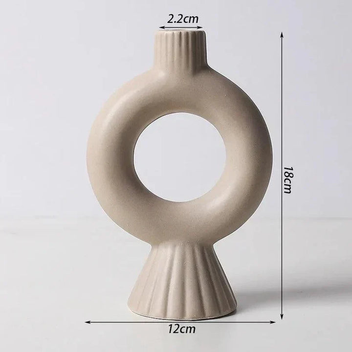 Bougeoir Moderne | Design Scandi | Fer & Verre | Polyvalent comme Vase