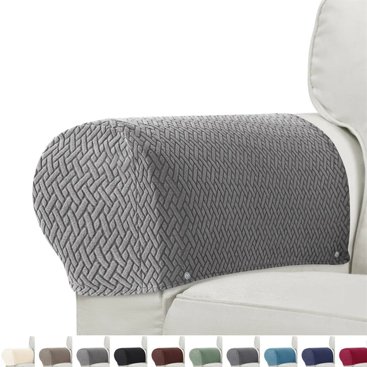 Ensemble de 2 housses de bras de fauteuil et de canapé Armluxe | Tissu jacquard | Protection contre la poussière et la saleté | Antidérapant et lavable