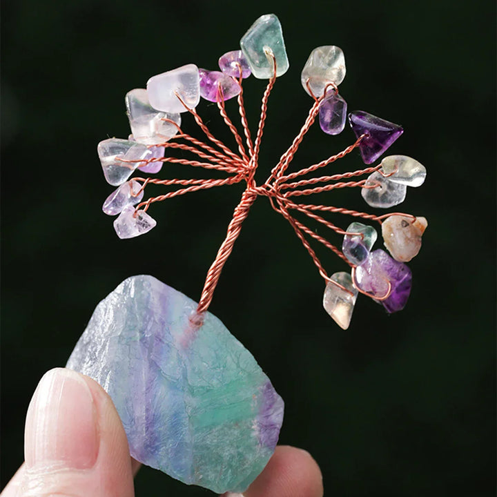Arbre de Cristal Arbre de Vie | Fait à la main à partir de cristaux naturels | Décoration Feng Shui