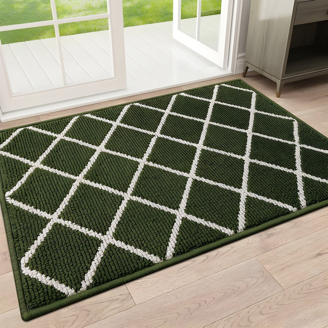 Tapis d'entrée SafeStep | Design à carreaux | Antidérapant & Absorbant | Facile à entretenir | Différentes tailles