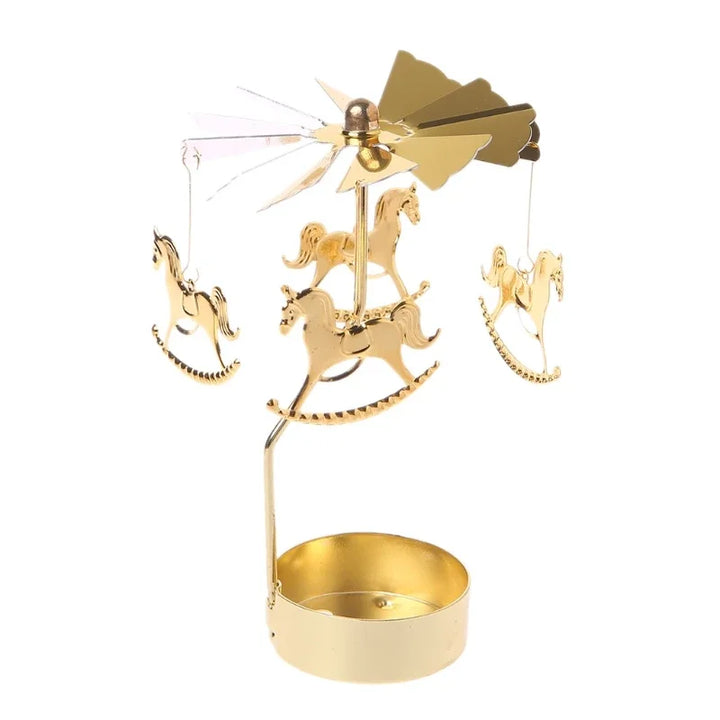 Bougeoir Rotatif | Métal 13×8 cm | Décoration de Noël & de Table | Idée Cadeau