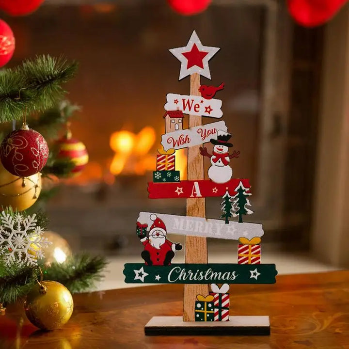 Décoration en bois MerryPine | Mini sapin de Noël avec le Père Noël | DIY déco de table & panneau | Décoration de Noël 2025
