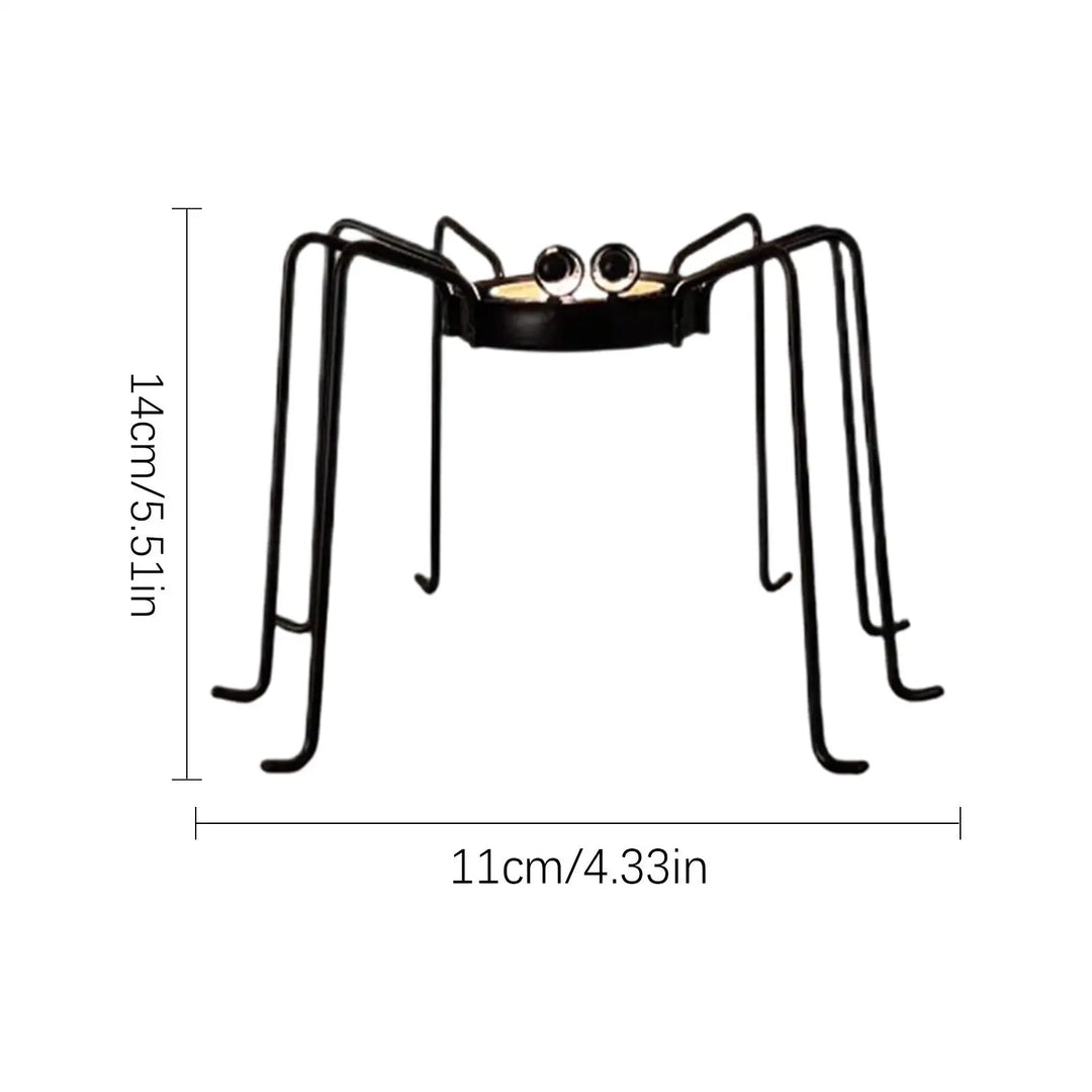 Arachnis | Bougeoirs Halloween en forme d'araignée | Support pour bougies chauffe-plat | 14×11 cm | Fer