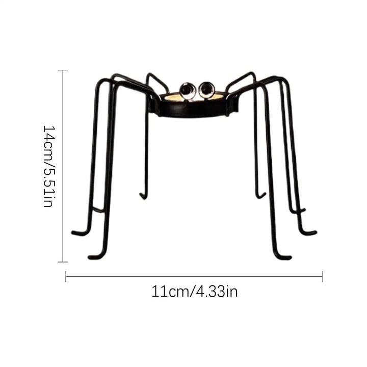 Arachnis | Bougeoirs Halloween en forme d'araignée | Support pour bougies chauffe-plat | 14×11 cm | Fer
