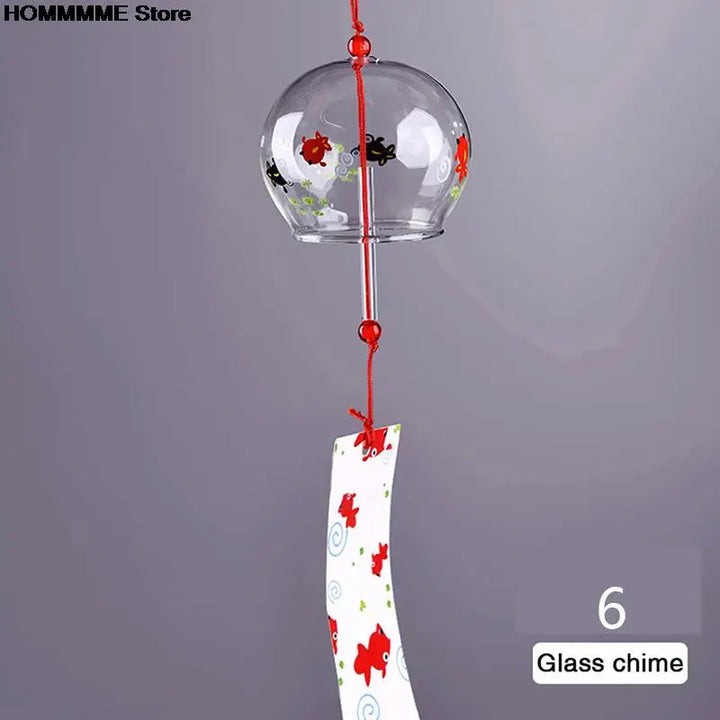 Cloche à vent en verre Hanabira | Style japonais | Son clair & pendentif décoratif | Fait à la main