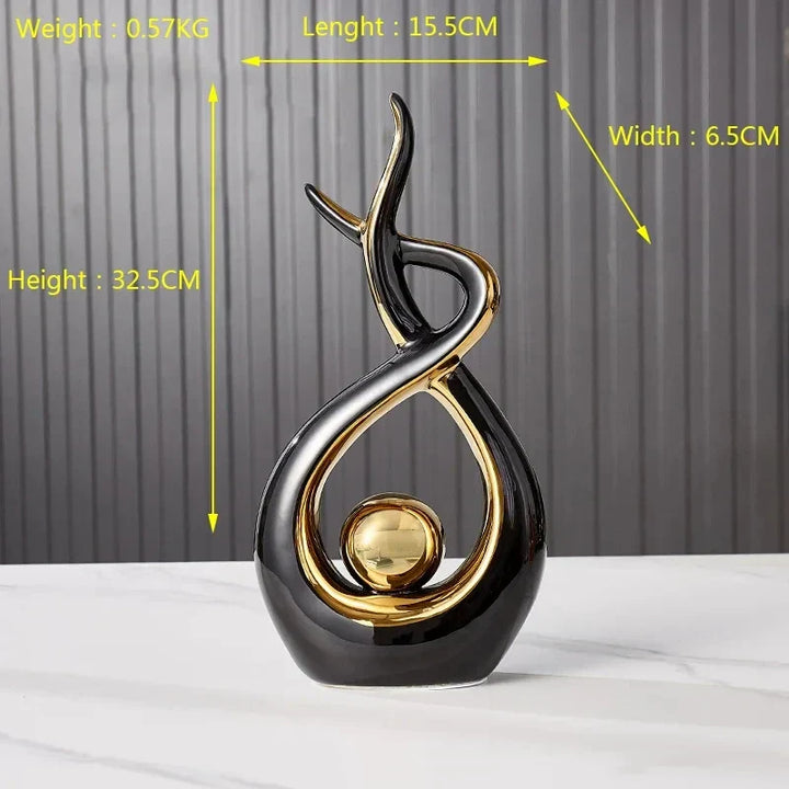 Figurine en céramique ScandiForm | Décoration d'intérieur nordique | Sculpture artisanale | Accessoire de maison pour le salon et le bureau