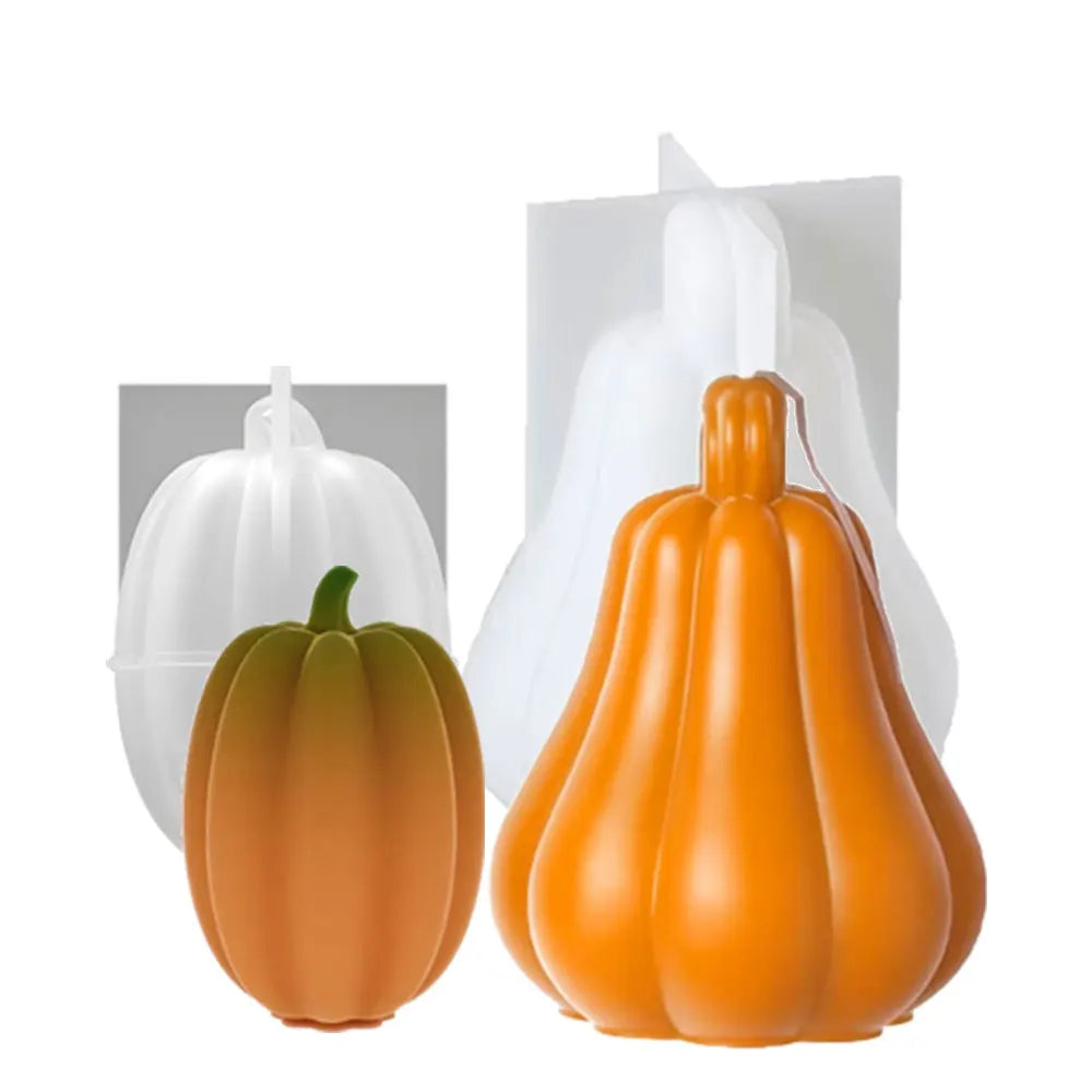 Moule de Bougie Citrouille | Moule en Silicone pour Bougies Parfumées | Réutilisable & Flexible | DIY Automne & Halloween