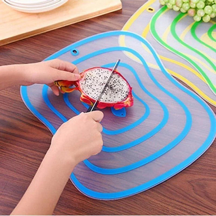 FlexiCut | Ensemble de 4 planches à découper flexibles | Antidérapantes & Alimentaires | Tapis de cuisine colorés
