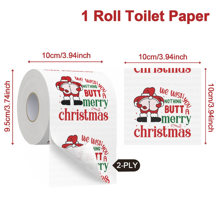 Papier toilette de Noël FestivaRoll | Papier à motif amusant | Bonne année 2026 | Décoration & fournitures de fête