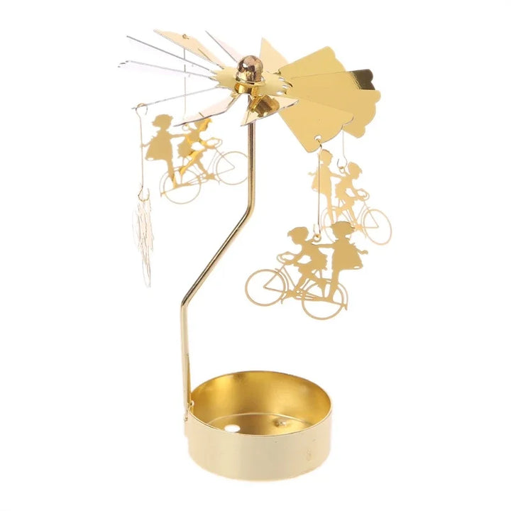 Bougeoir Rotatif | Métal 13×8 cm | Décoration de Noël & de Table | Idée Cadeau