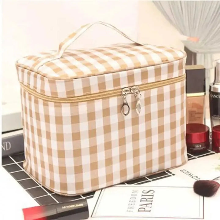 Trousse de maquillage Bellavie XL | Résistante à l'eau & Portable | Grande capacité | Tissu Oxford résistant