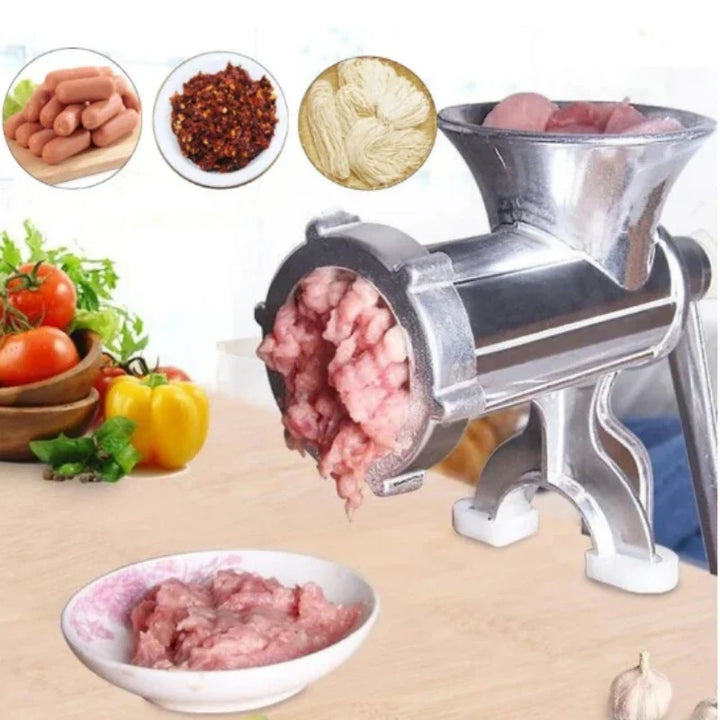 Hachoir Kraftivo | Manuel | Alliage d'aluminium | Pour viande hachée, saucisses & pâte