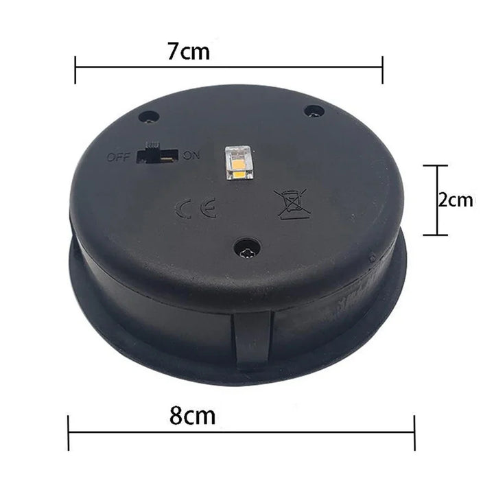 Base de lampe solaire Solesta 8 cm avec ampoule LED | Automatique On/Off | IP44 Résistant aux intempéries | Pour jardin, camping & déco DIY