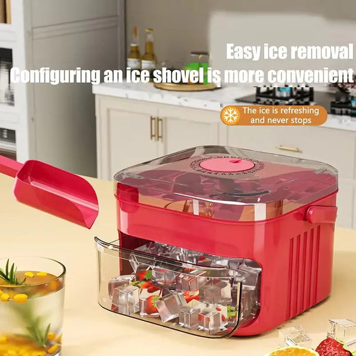 Moule à glaçons Frostina | 50 glaçons à la fois | Boîte de rangement à double couche | Compatible alimentaire & Réutilisable