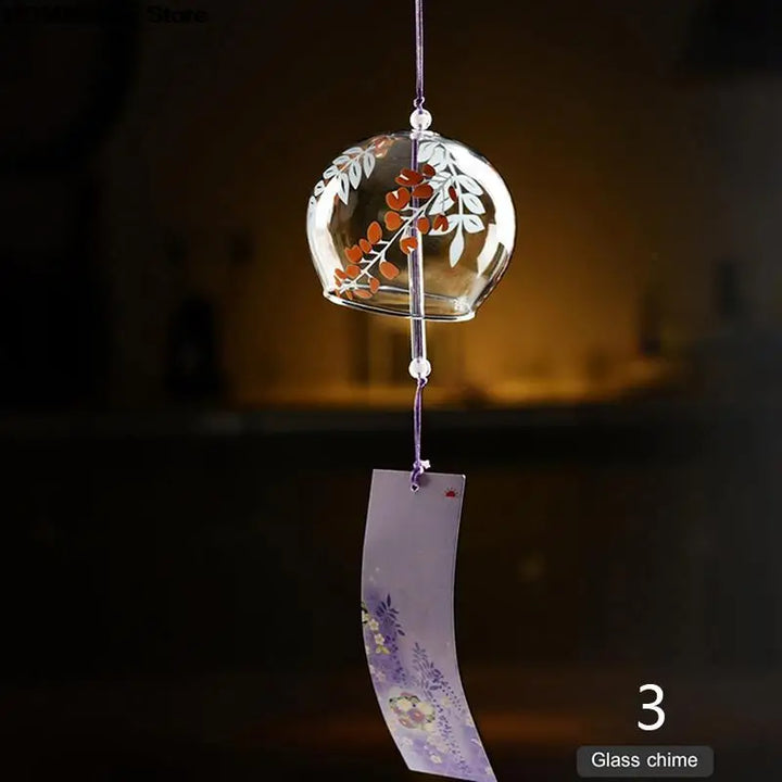 Cloche à vent en verre Hanabira | Style japonais | Son clair & pendentif décoratif | Fait à la main