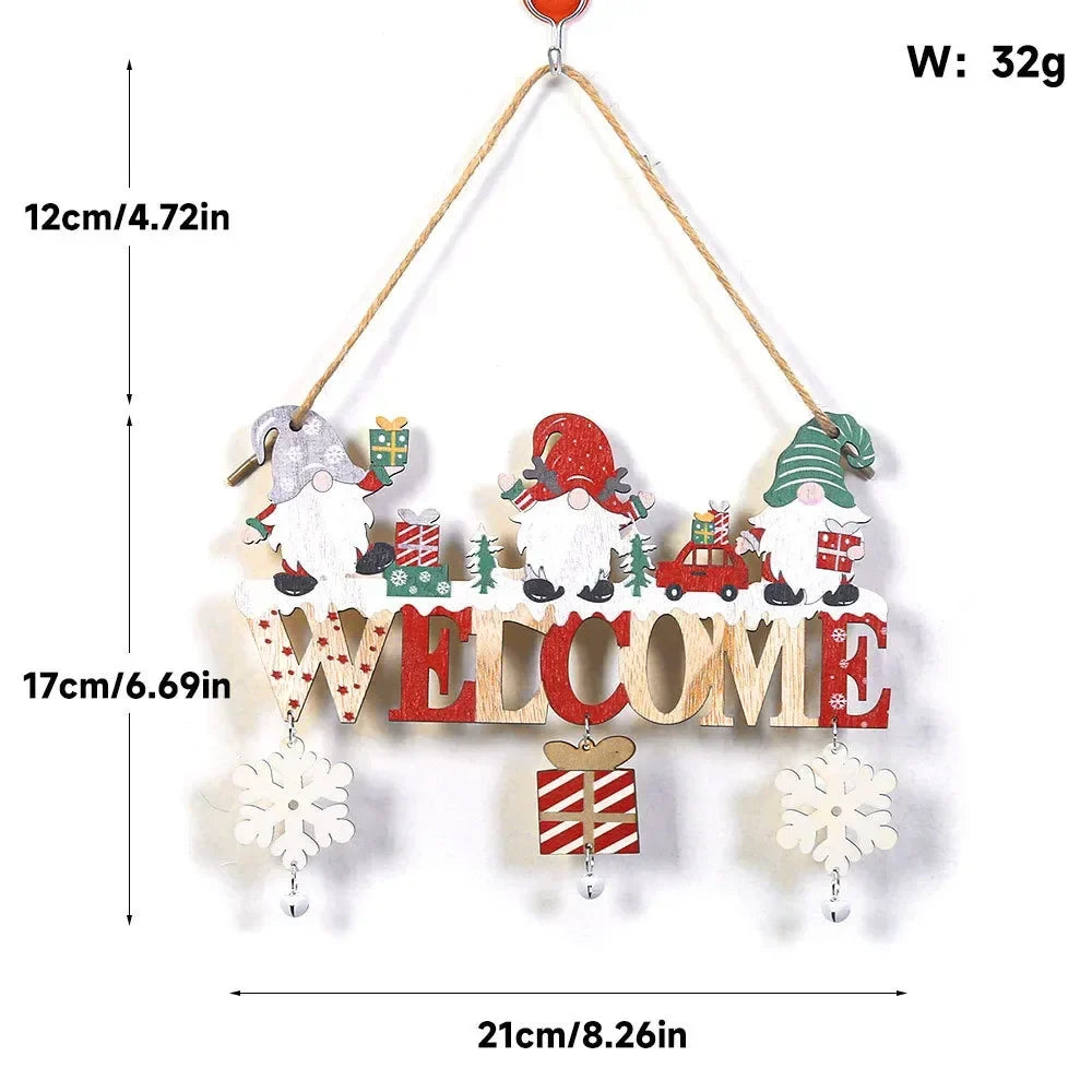 Pendentif en bois NordicCharm | Décoration de Noël à suspendre | Ornement fait main pour arbre, mur et fenêtre | Décoration festive 2025–2026