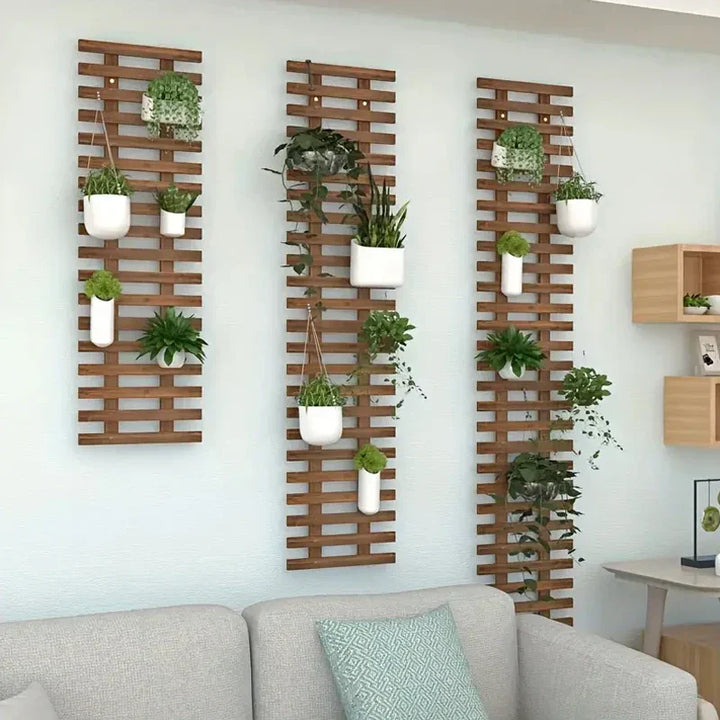 Cadre Floral Boho | Bois Massif | 30×30 cm | Décoration Murale Artisanale