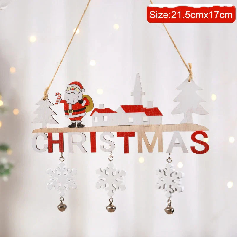 Décoration de Noël Gnome Nordique | Bois | Père Noël fait main | Décoration pour arbre, porte & maison
