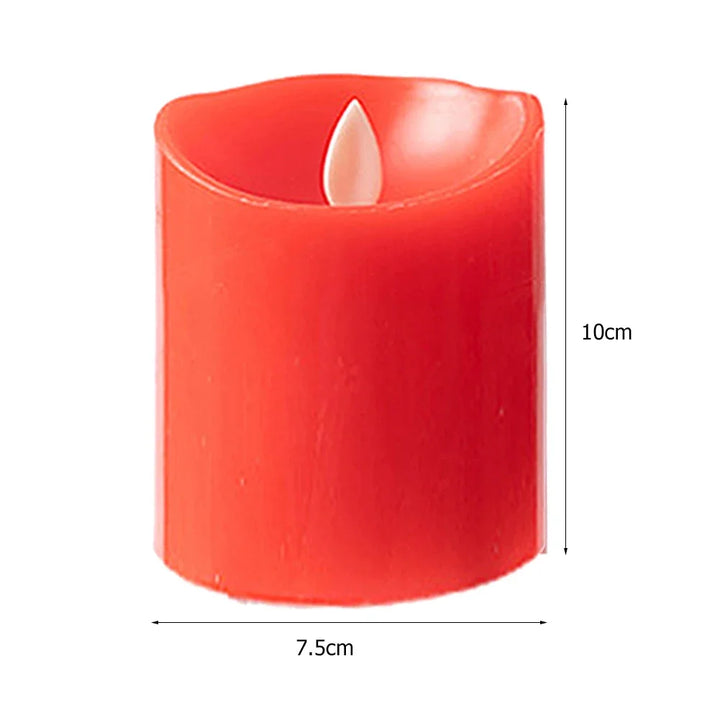 Flamara Glow Bougie LED-Stumpen avec Flamme Mobile | 5 Tailles | Effet Cire Réelle & Fonctionnement sur Piles | Sûr & Sans Fumée