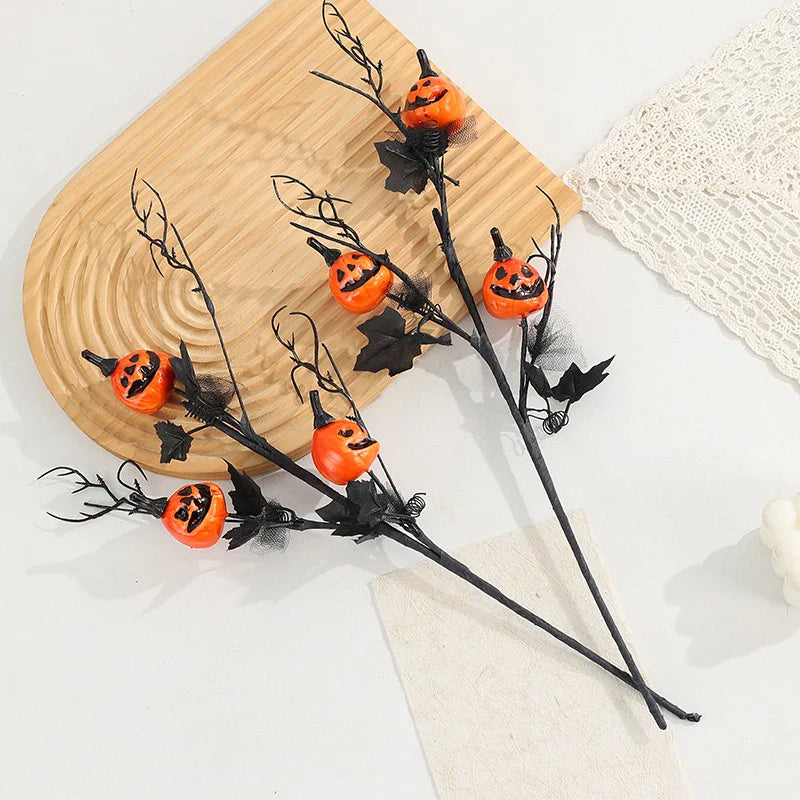 SchattenKürbis | Décoration Halloween | Citrouille avec visage de fantôme | Style sombre | Design en mousse
