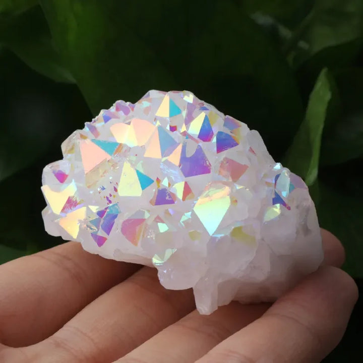 Groupe de Cristaux en Pierre Naturelle CrystalAura | Cristal Brut Blanc | Pierre de Décoration & de Guérison | env. 3–6 cm