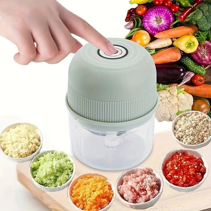 Mini Hachoir Électrique | 250 ml | Rechargeable par USB | Hachoir à Ail, Légumes & Viande