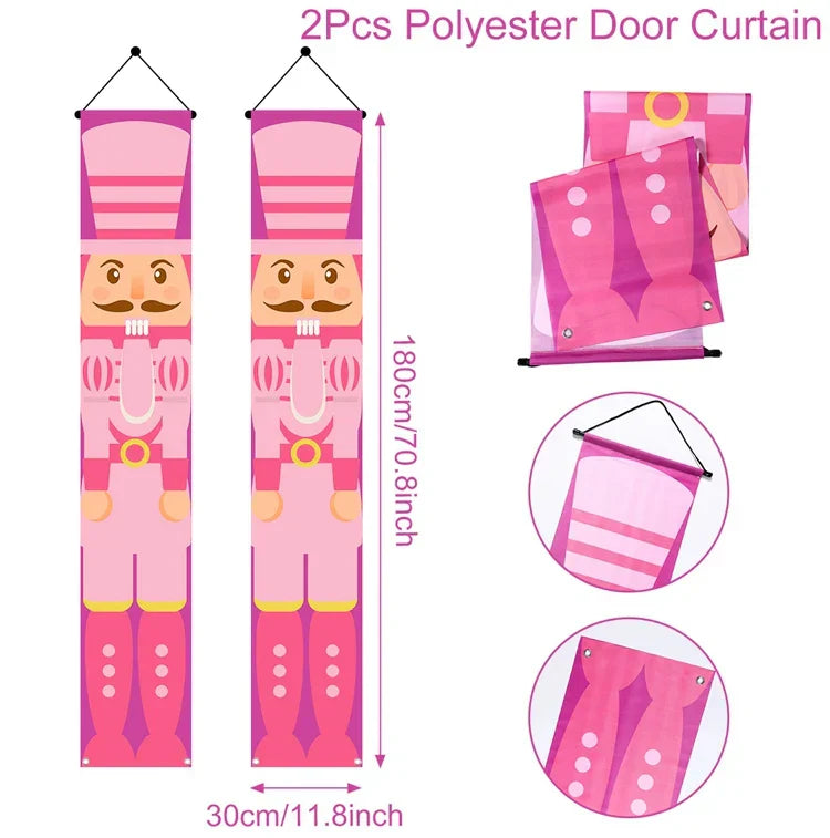 Bannière de porte de Noël | Écriture Joyeux Noël | Décoration suspendue pour la maison | Décoration de porte festive 2025/2026