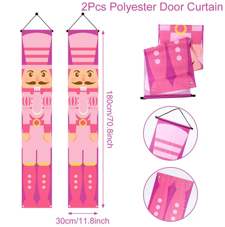 Bannière de porte de Noël | Écriture Joyeux Noël | Décoration suspendue pour la maison | Décoration de porte festive 2025/2026