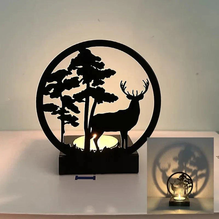 Bougeoir Élan | Décoration de Noël | Moderne & Élégant | Noir