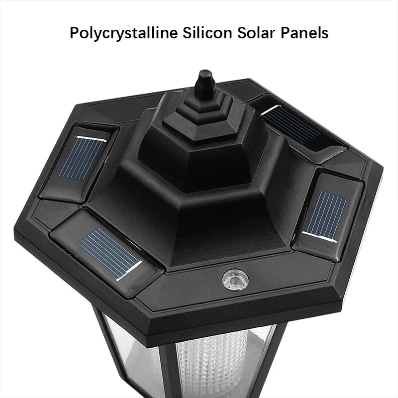 Lampe de jardin solaire Solara | Design hexagonal | Blanc chaud & froid | Durée d'éclairage de 8h | Résistante aux intempéries