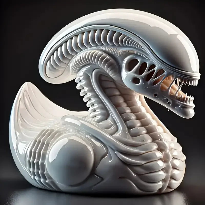 Figurine de Canard Alien en Résine | Canard Extraterrestre Amusant | Décoration en Résine pour Bureau, Voiture & Maison