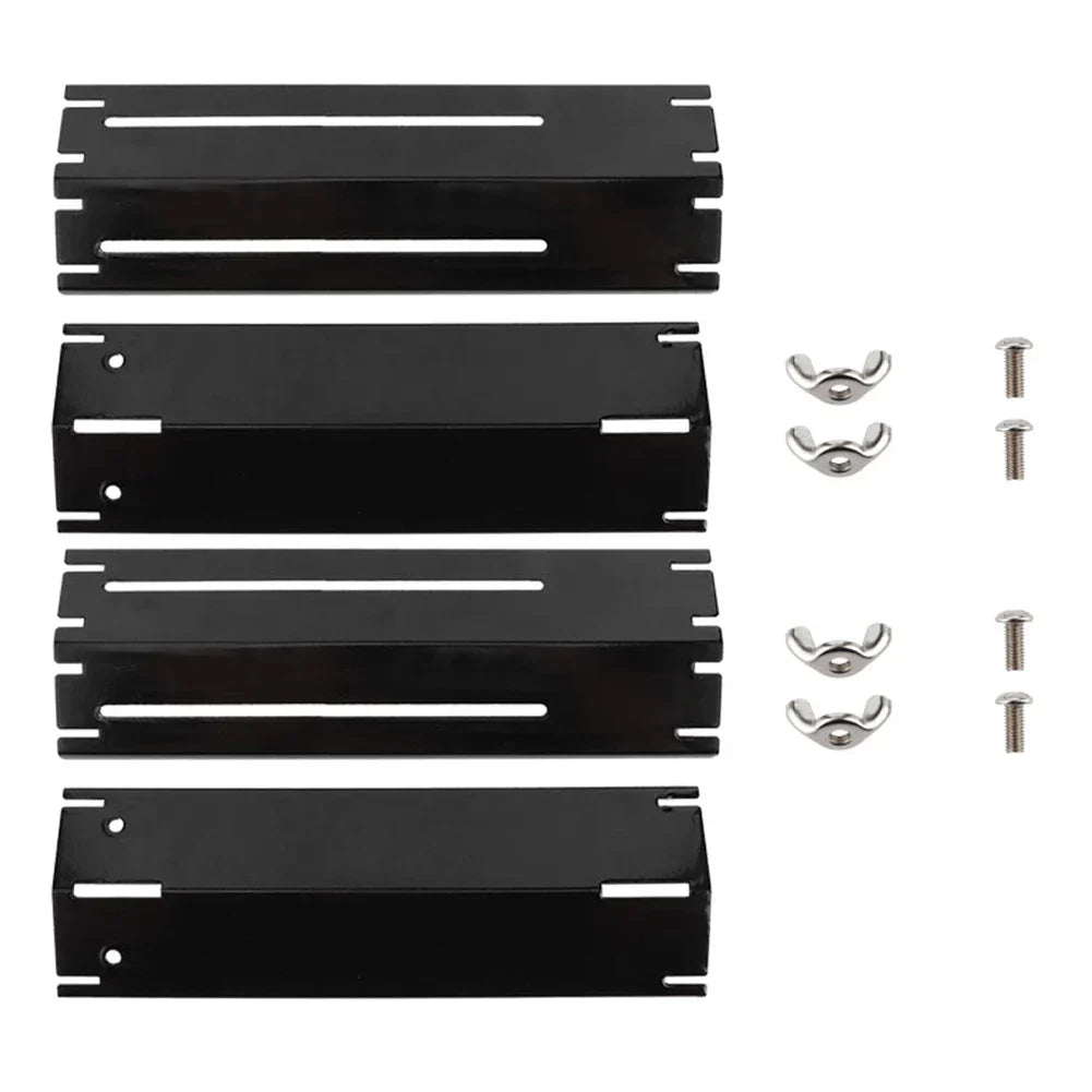 Grillpanzer Pare-chaleur réglable pour barbecues à gaz | Plaques thermiques de rechange en émail | Set de 2/4 paires | Universel réglable de 30 à 56 cm