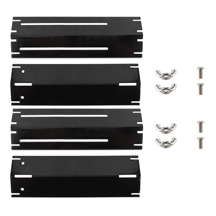 Grillpanzer Pare-chaleur réglable pour barbecues à gaz | Plaques thermiques de rechange en émail | Set de 2/4 paires | Universel réglable de 30 à 56 cm