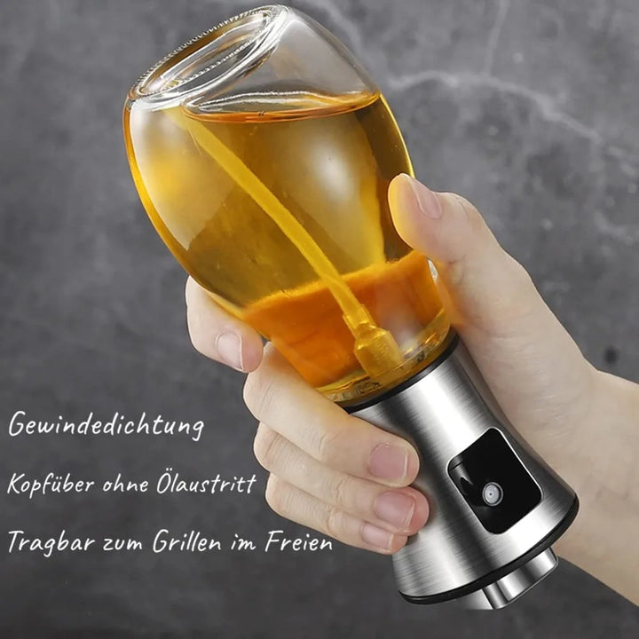 CulinaMist Pro  Pulvérisateur d'huile 200 ml | Brume fine & buse améliorée | Pour huile, vinaigre & jus de citron | Acier inoxydable & verre