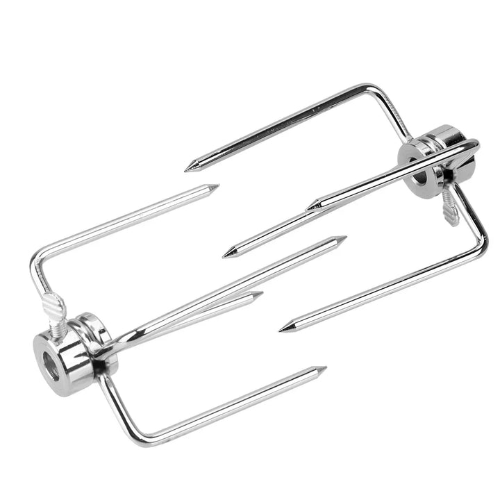 Fourchettes à viande BBQ GrillMeister Pro | Set de 2 | Acier inoxydable | Pour rôtissoire & barbecue au charbon de bois