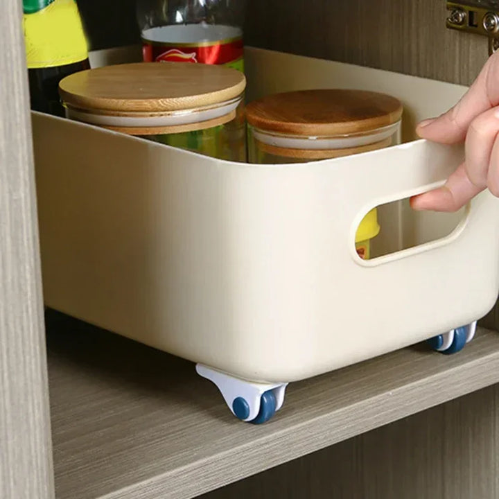 Rollino Roulettes Mini Auto-adhésives | Pivotant à 360° | Forte Capacité de Charge | Utilisation Universelle pour Boîtes & Rangement