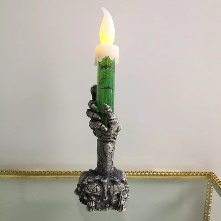 SpookyGlow | Bougies LED Halloween | Citrouille, squelette & fantôme | Décoration de fête & d'intérieur
