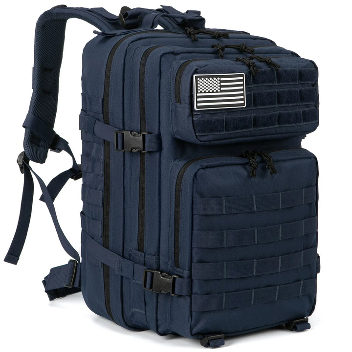TACTICO45 45 L Sac à Dos d'Outdoor | Système Molle | Capacité de 3 Jours | Robuste & Multifonctionnel – Noir/Kaki/Olive