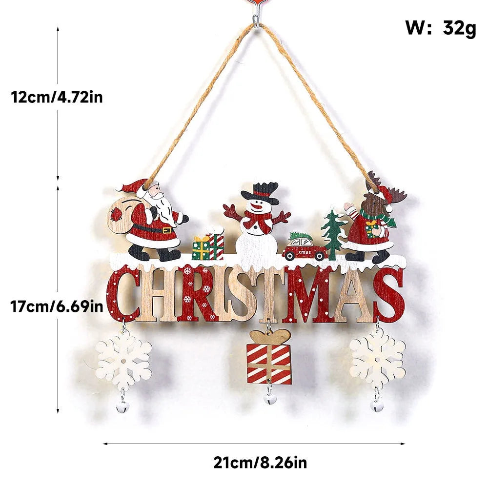 Pendentif en bois NordicCharm | Décoration de Noël à suspendre | Ornement fait main pour arbre, mur et fenêtre | Décoration festive 2025–2026