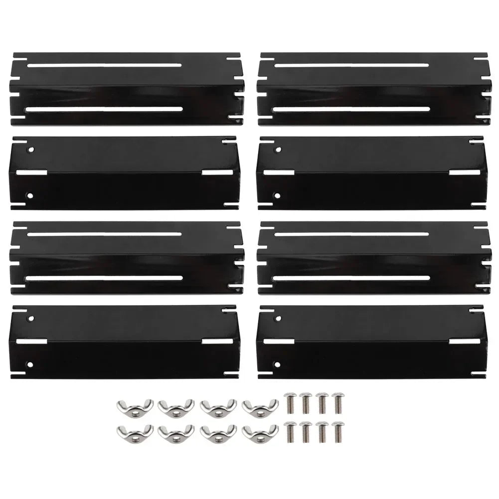 Grillpanzer Pare-chaleur réglable pour barbecues à gaz | Plaques thermiques de rechange en émail | Set de 2/4 paires | Universel réglable de 30 à 56 cm