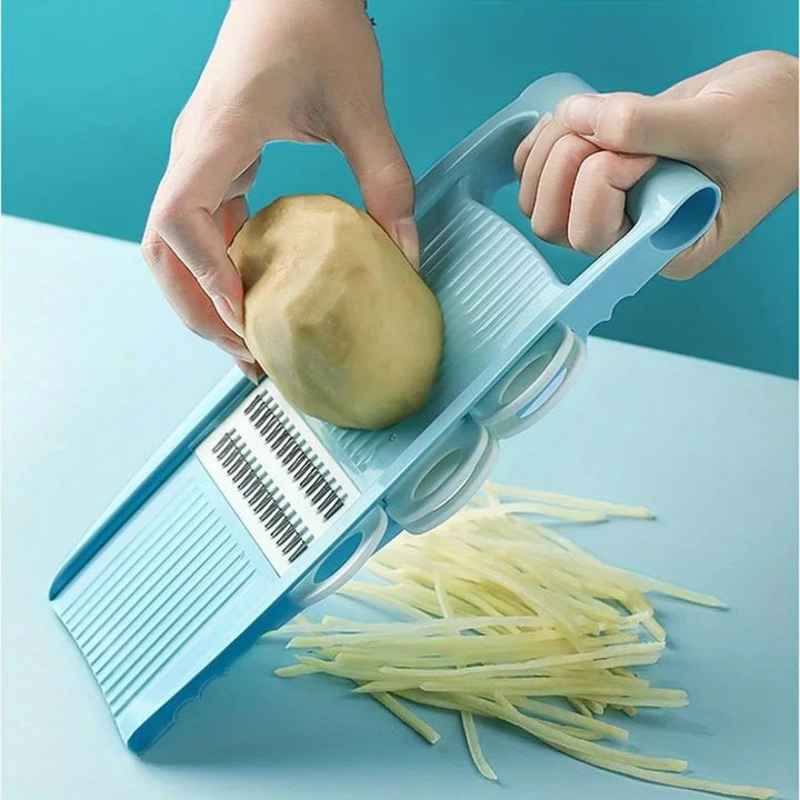 Coupe-légumes 5-en-1 | Manuel & Multifonctionnel | Râpe, Mandoline, Dicer | KüchenMeister® Ustensiles de cuisine