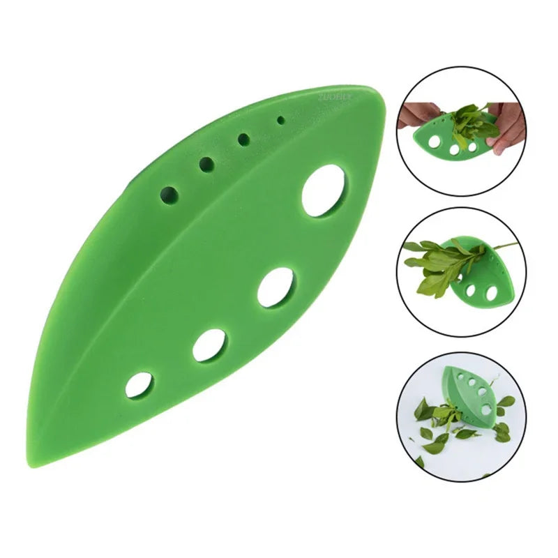 GrünSchnell Éliminateur d'herbes pour légumes | Dénudeur 4-en-1 pour persil, coriandre et autres | Outil de cuisine pratique en plastique ABS