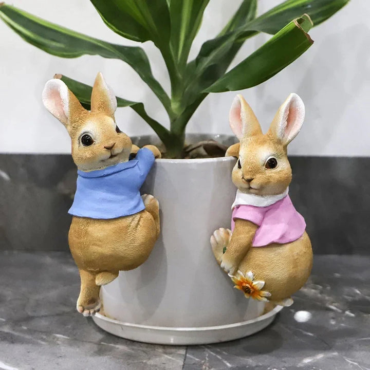 Figurine de Jardin en Résine | Décoration Résistante aux Intempéries | Pour Intérieur & Extérieur | Quatre Saisons