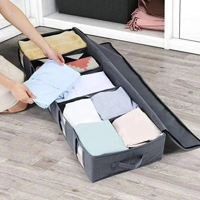 SpaceSaver Sac de rangement sous le lit | Pliable | Avec poignées | Non-tissé