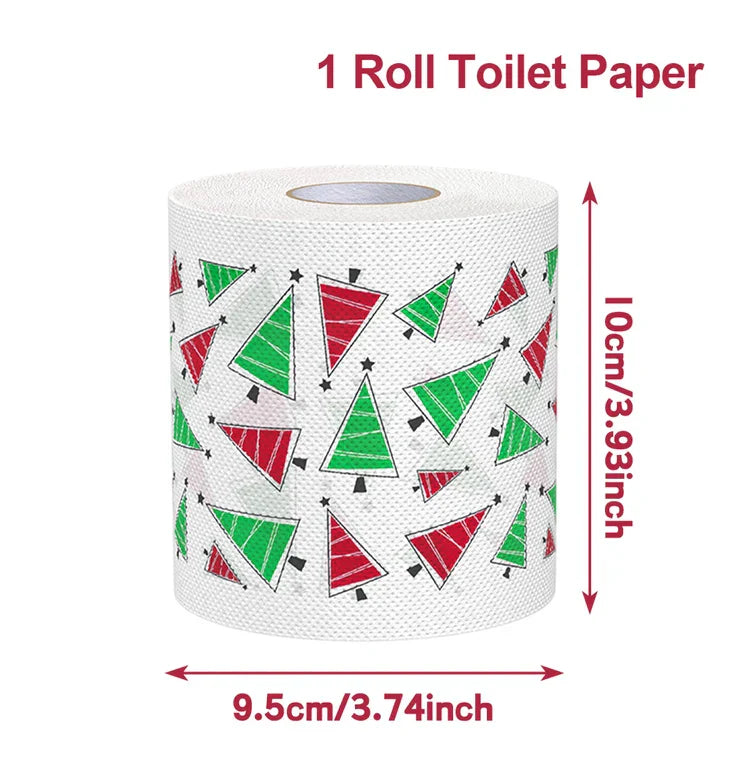 Papier toilette de Noël FestivaRoll | Papier à motif amusant | Bonne année 2026 | Décoration & fournitures de fête