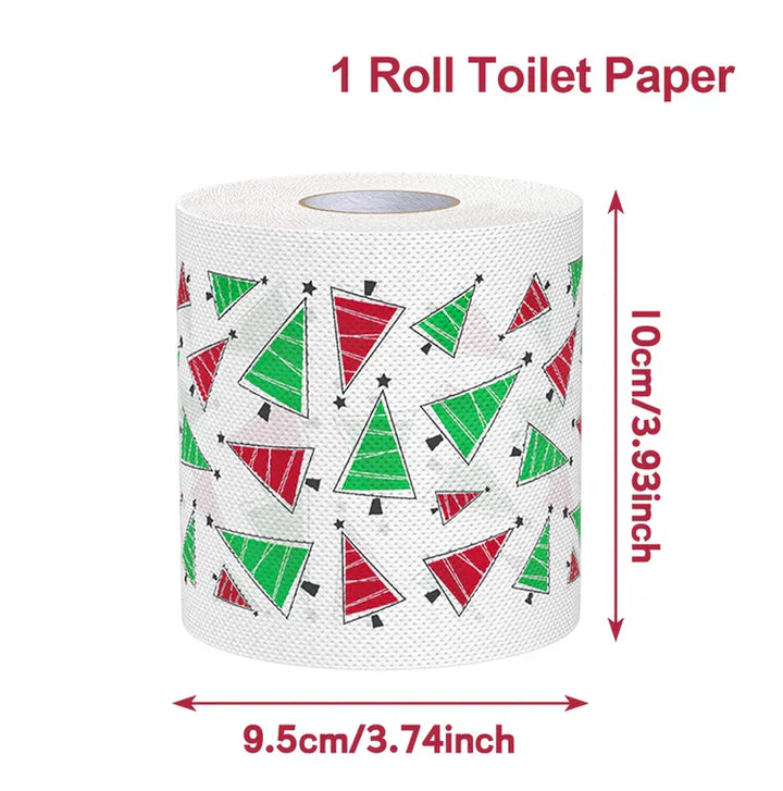 Papier toilette de Noël FestivaRoll | Papier à motif amusant | Bonne année 2026 | Décoration & fournitures de fête
