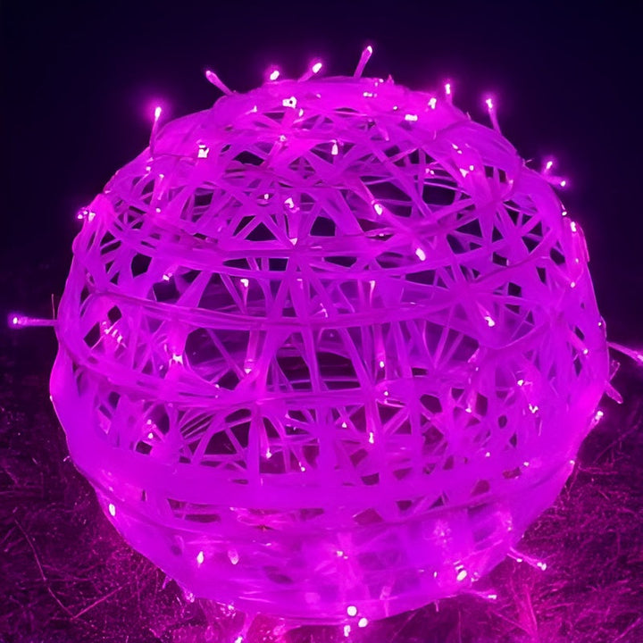 Lumora Guirlande lumineuse LED en boules | Fonctionne sur piles & Résistante aux intempéries IP65 | Pour intérieur & extérieur | Ø 6 cm | Plastique