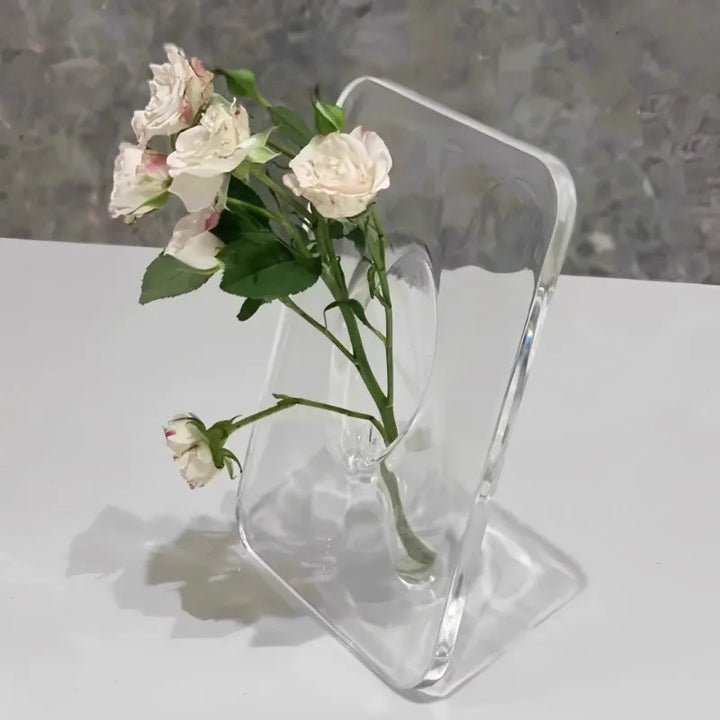 Vase Cadre Photo Florava | Transparent & Polyvalent | Pour Fleurs & Photos | 15x20 cm