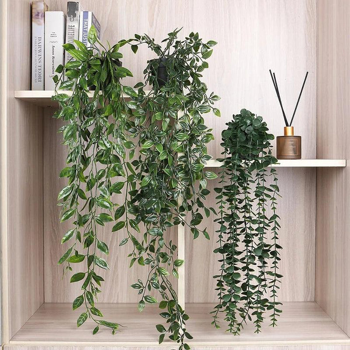 VerduraLine Plante Artificielle Suspendue | Toujours Vert & Sans Entretien | 90 cm Décoration | Design Naturel Frais
