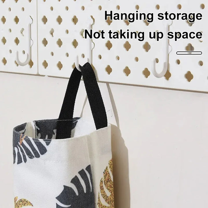 Support mural Baginova pour sacs poubelle | Distributeur de sacs gain de place | Rangement sans perçage | 34×10 cm